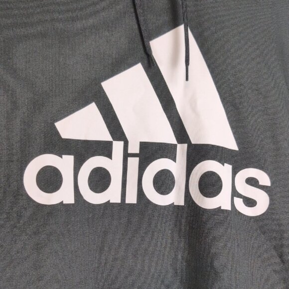 Adidas Men's Black Hoodie with White Logo - Picture 3 of 4